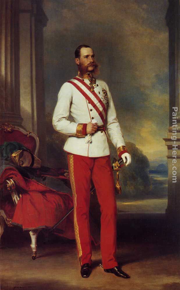 Franz Joseph I, Emperor of Austria painting - Franz Xavier Winterhalter Franz Joseph I, Emperor of Austria art painting